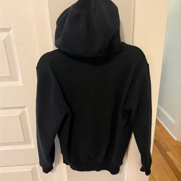 New Era Black Crewneck Hoodie with White Logo - Men Sweaters - Picture 4 of 4